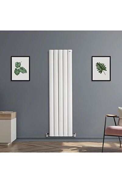 1500mm X 395mm Yüksek Isı Kapasiteli Dekoratif Lilac Dikey Beyaz Alüminyum Radyatör
