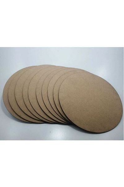 Sözen Home Design 10 τεμάχια 3 mm Ακατέργαστο φύλλο φορτιστή MDF - 15 cm Στρογγυλή κοπή με λέιζερ