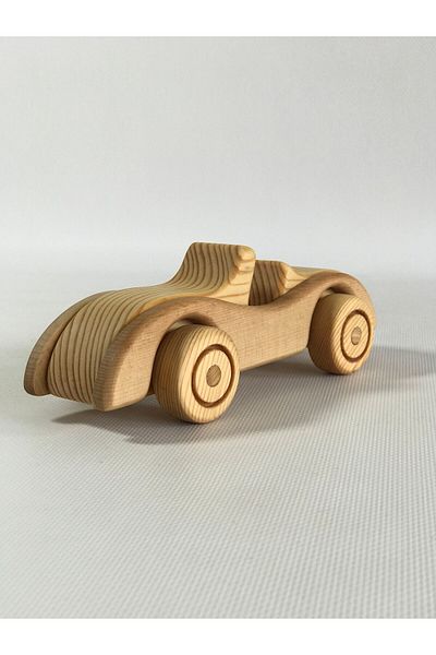 OZZANİ WOOD Wooden Toy Car Solid Mentessori Baby Kids Toy