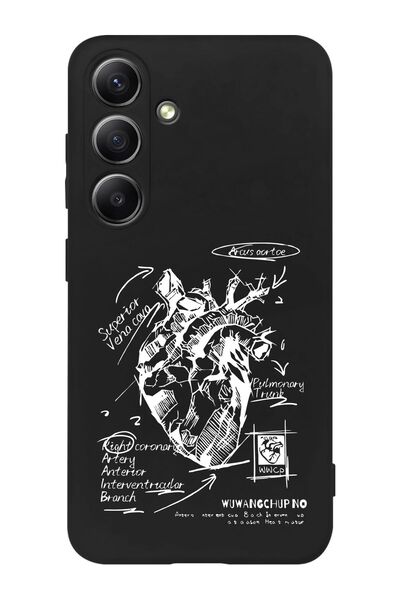 shoptocase Galaxy A35 Uyumlu Kalp Anatomi Desenli Silikon Telefon Kılıfı