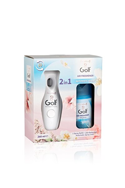 Golf 2in1 Otomatik Sprey Makina Set Oda Kokusu Sprey 260 ml Elma