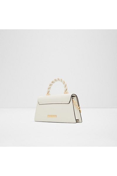 Aldo حقيبة نسائية ذات مقبض علوي باللون الأبيض مع حزام متقاطع قابل للفصل وقابل للتعديل
