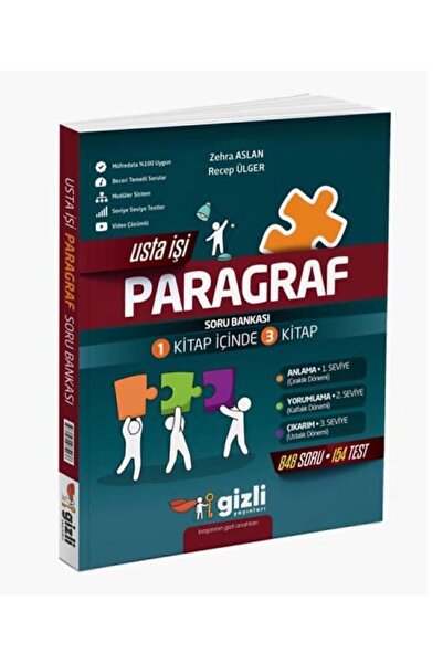 Gizli Yayınları GİZLİ YAYINLARI 8. SINIF LGS USTA İŞİ PARAGRAF SORU BANKASI
