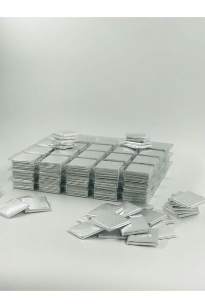 TuNa Chocolate Tuna Çikolata Sargılı Sütlü Madlen Gümüş 72 Adet Ikramlık Çikolata