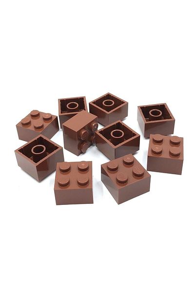 LEGO Custom Moc Creator Brick 2X2 Orange, 4 Pieces