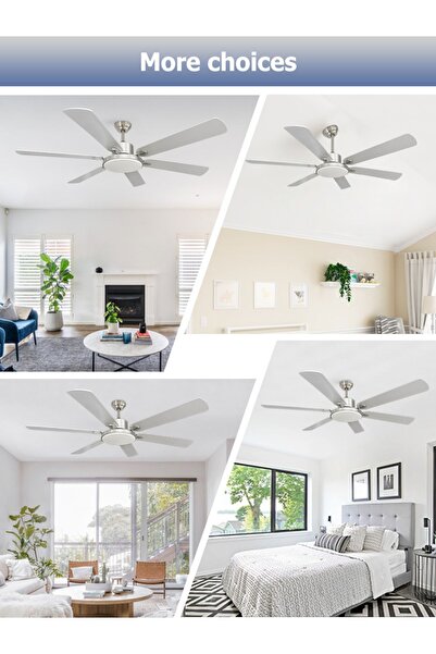 DLC GROUP DLC GRECALE LED TAVAN VANTİLATÖRÜ MAT KROM 148 CM