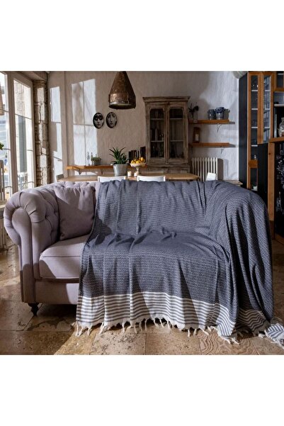 Miracolo Home تصميم مضاد للانزلاق من القطن المزخرف باللون الأزرق الداكن للأري...