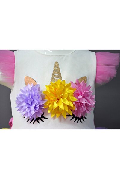 lillia Παιδικό φόρεμα για κορίτσια με κορώνα μονόκερος Φόρεμα γενεθλίων για κορίτσια Παιδικό φόρεμα για πάρτι