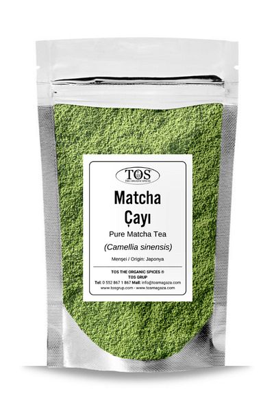 TOS The Organic Spices شاي ماتشا النقي - كاميليا سينينسيس، 250 جرام (1. الجودة)