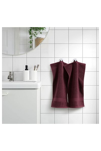 IKEA Single Product FREDRIKSJÖN dark red 30x50 cm hand towels Cotton Hand Towel Plain 50 x 30 100% cotton 1