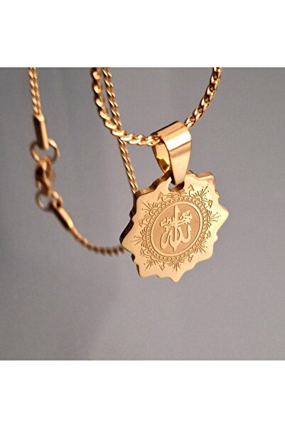 daisybydaisy قلادة صغيرة الحجم من الفولاذ المقاوم للصدأ باللون الذهبي مكتوب ع...