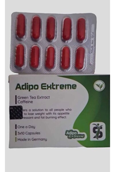 Extreme Adipo Plus extreme Caffeine + Yeşil çay fat burner 30 kapsül