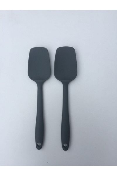 Multiamo Heat Resistant Silicone Gray Spatula 2 Pieces