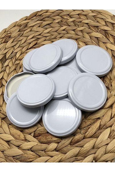Multiamo Metal White Canning Jar Lid 63 Mm - 100 Pieces