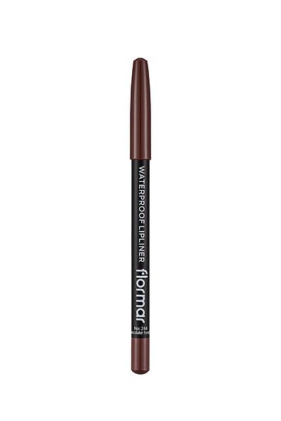 Flormar Waterproof Lip Liner (BROWN) - Waterproof Lipliner - 244 Chocolate Fund -8690604567591