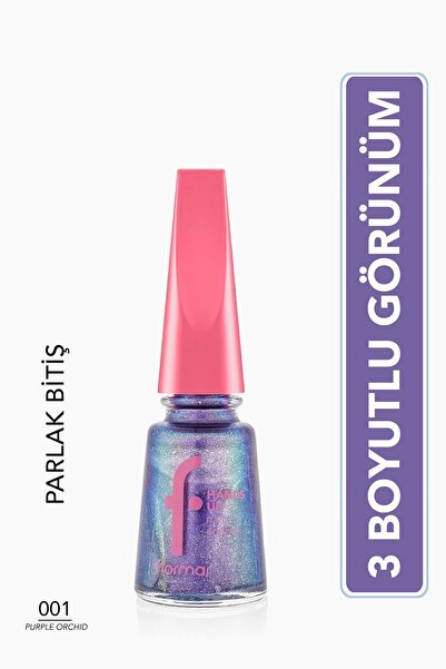 Flormar Yoğun Pigmentli Holografik Oje- Festival Spirit Nail E. - 001 Purple ...