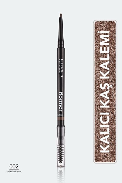 Flormar Kaş Kalemi & Fırçası - Ultra Thin Brow Pencil - 002 Light Brown - 8690604572113