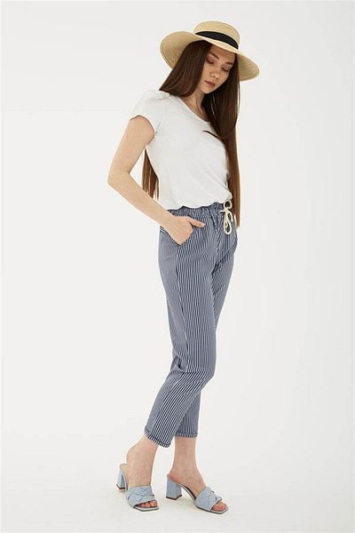 Fashion Friends Striped Pants Navy Blue