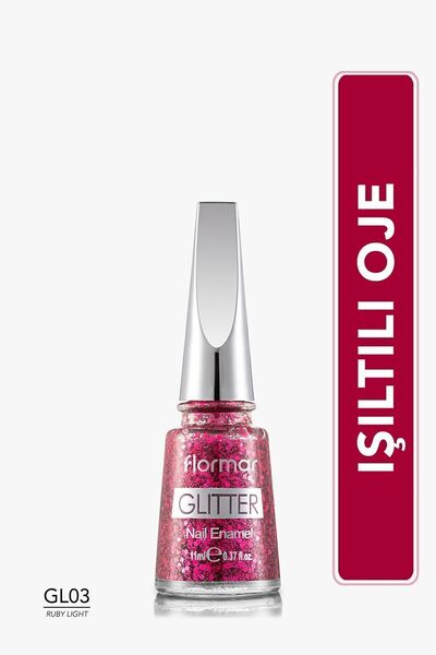 Flormar Oje - Glitter Nail Enamel Gl03 Ruby Light 8690604195688 34000006
