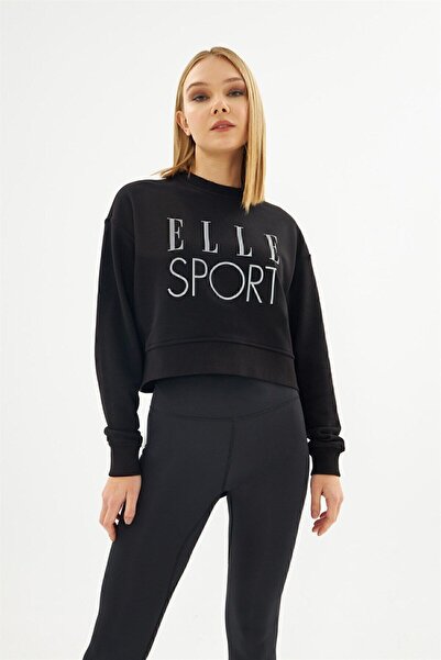 ELLE Sport Reflektör Kadın Crop Sweatshirt
