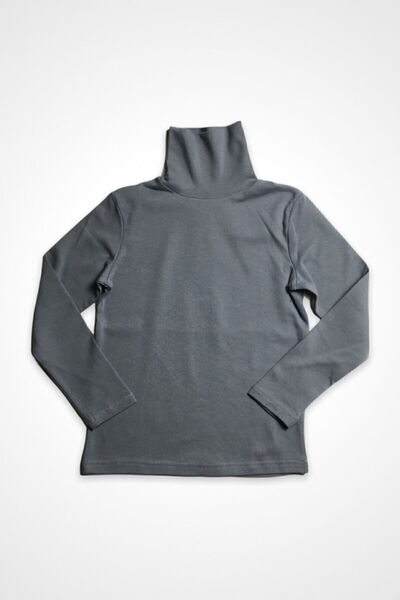 Cloise Balıkçı Yaka Unisex Çocuk Gri Body