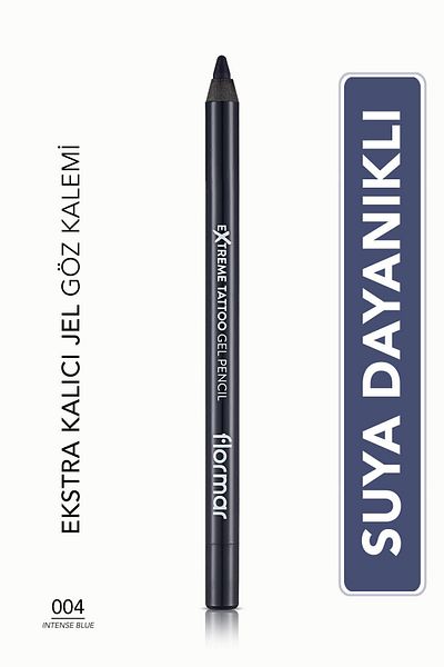 Flormar Mat Kalıcı Göz Kalemi (MAVİ) - Extreme Tattoo Gel Pencil - 004 Intense Blue - 8682536028868