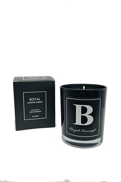 ROYAL MUM B Harf Bardak Mum Büyük Boy Pudra Kokulu