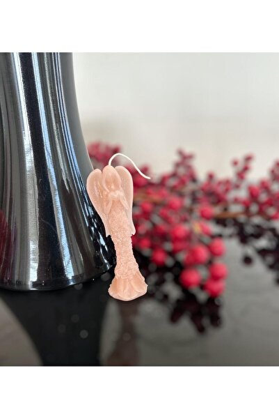SCA CANDLE Dekoratif Mum Melek Sütlu kahve Renk 10x3,5 Cm Modern Dekoratif So...