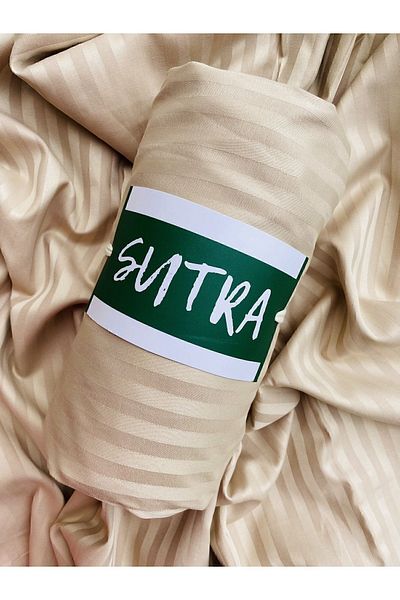 sutra 100% Cotton Satin Double Fitted Sheet Set Large Size