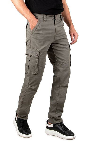 DeepSEA Light Green Wide Cut Gabardine Cargo Pants - Pocketed, Seasonal 1705421