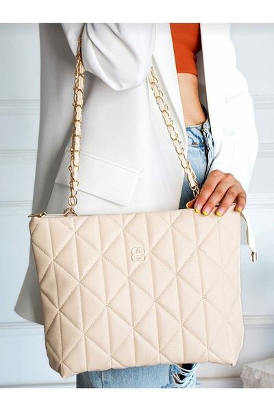 PLATSO Geantă de umăr pentru femei Cleo New Season Daily Chain Cream
