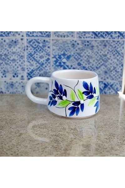 İlbay Çini Takı Navy Blue Grape Lace Mug