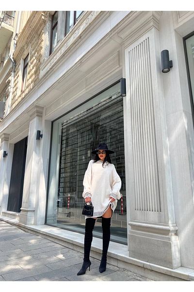 Friday Mood Oversize Γυναικείο Πλεκτό Πουλόβερ - Shepherd Stitched