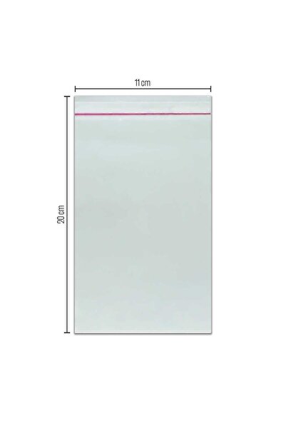 paketlemetezgahı 11*20 Bantlı Opp (PARLAK-ŞEFFAF) Jelatin 1000 Adet