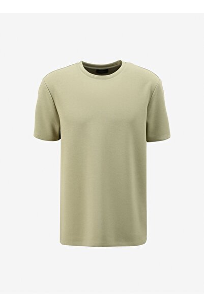 Fabrika Bisiklet Yaka Düz Açık Haki Erkek T-Shirt F4SM-TST 0426