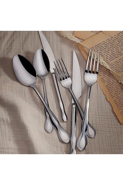 KORKMAZ Silva 84 Piece Fork Spoon Knife Set
