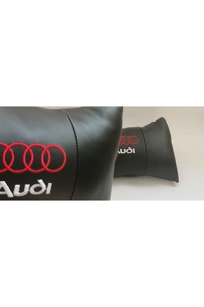 Agfa Audi Arma A1 A2 A3 A4 Model Compatible Auto Office Lumbar Support Seat Neck Pillow Vinyl Leather Embroidery Processing