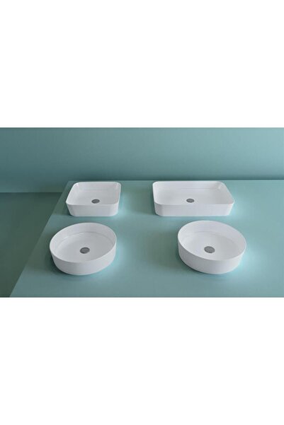 Creavit LOOP Masa Üstü İnce Lavabo Beyaz 40x40cm