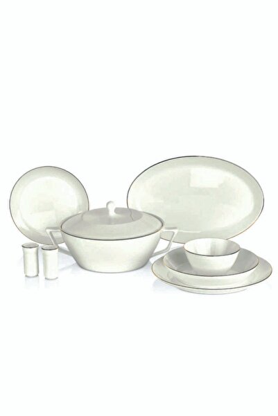 KORKMAZ Lines Collection 58 Parça Yuvarlak Yemek Takımı A8263