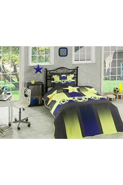 Örtüm Fanatik Fb Tek Kişilik Kapitone Yatak Örtüsü