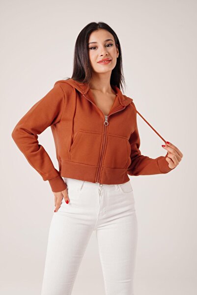 Hipo Trend Коротка спортивна куртка кольору черепиці - на блискавці