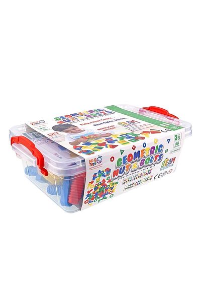 Hi-Q Toys مكعبات بناء مسمار صامولة هندسية مع صندوق بلاستيكي