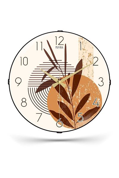 Muyika Design Muyi̇ka Autum Bombe Real Glass Silent Mechanism 36cm Wall Clock Pds-36