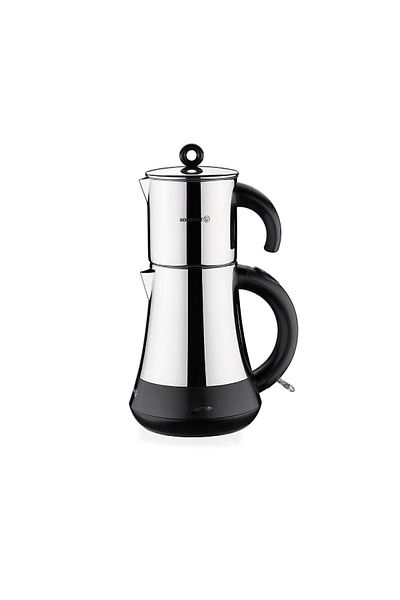 KORKMAZ Hasbahçe Electric Tea Kettle Bright-Black