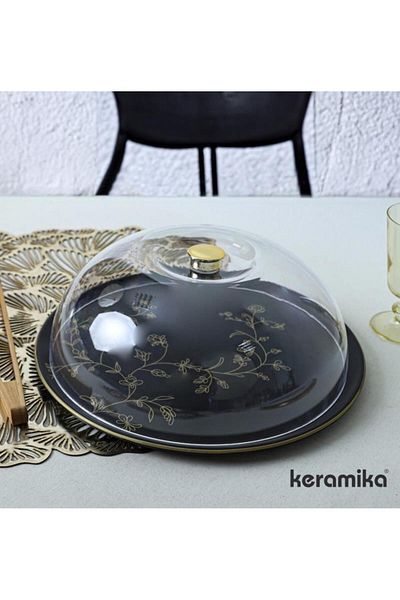 Keramika 32 cm Cake Jar with Plexi Lid, 2 Piece Set
