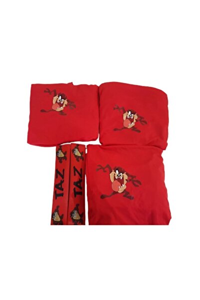 Universal Tazmanya Canavarı Kırmızı Penye Servis Kılıfı Ve Kemer Konforu