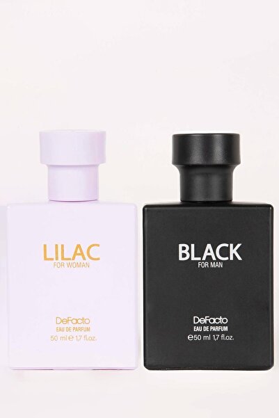 DeFacto Erkek Black & Kadın Lilac 2'li Set Parfüm 50 ml X9643azns