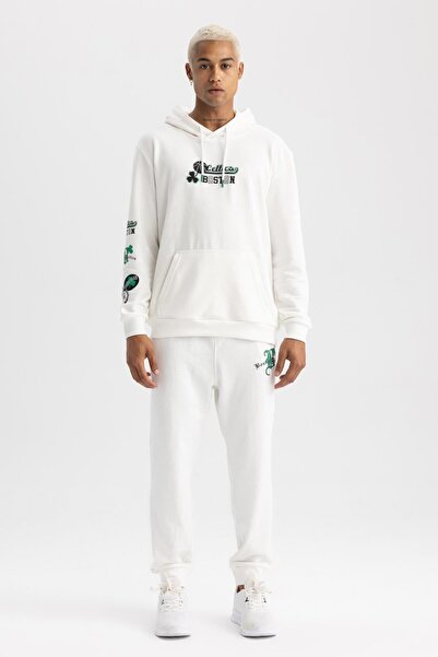 DeFacto Nba Boston Celtics Hooded Standard Fit Sweatshirt - A7262Ax23Au