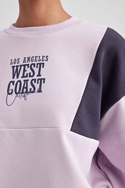 DeFacto Oversize Crew Neck Printed SweAtshirt - A5809ax23au