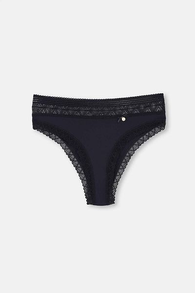 Dagi Micro Polyamide Brazillian - Black with Accessory Detail